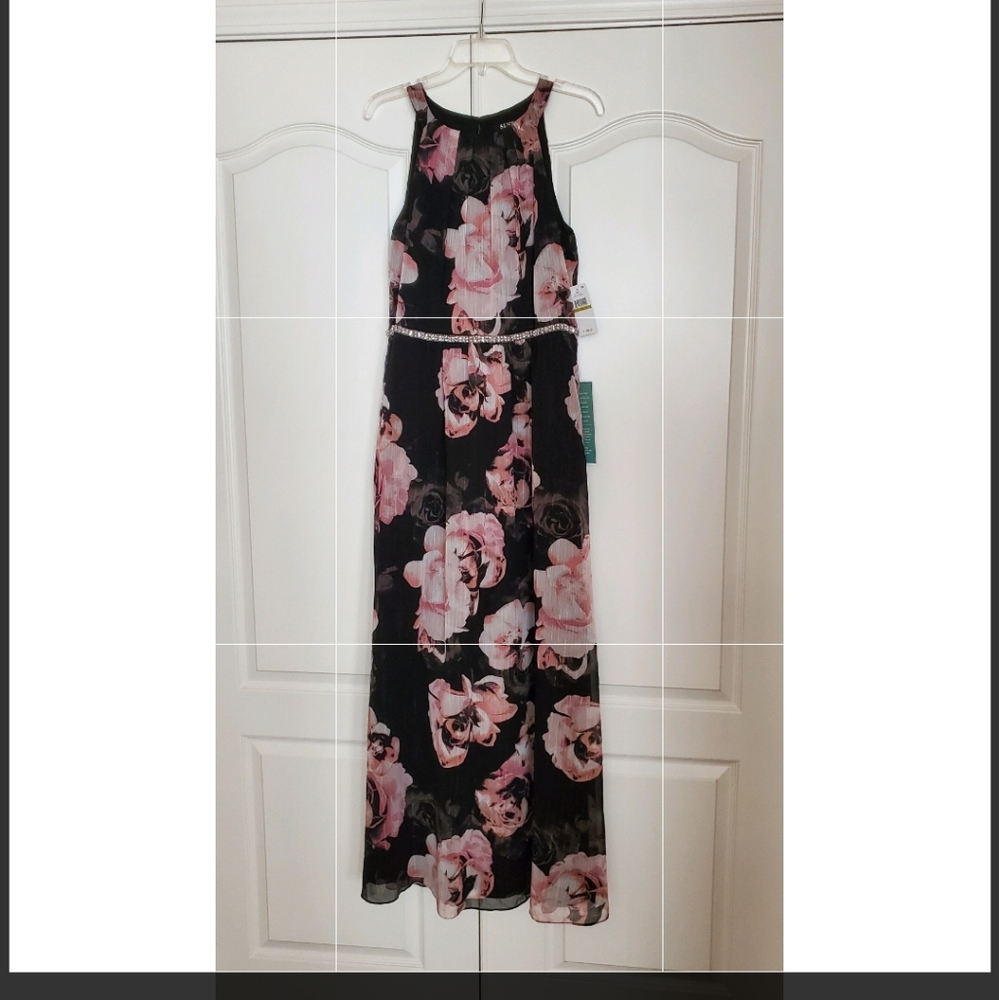 Black and pink dress
